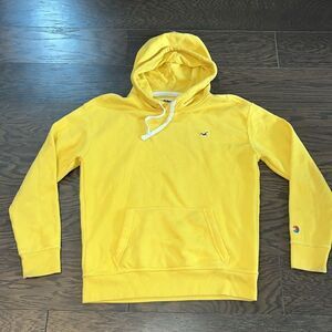 Rare Hollister Coop Rainbow Canary Gold Yellow Surfer hooded hoodie sweatshirt M